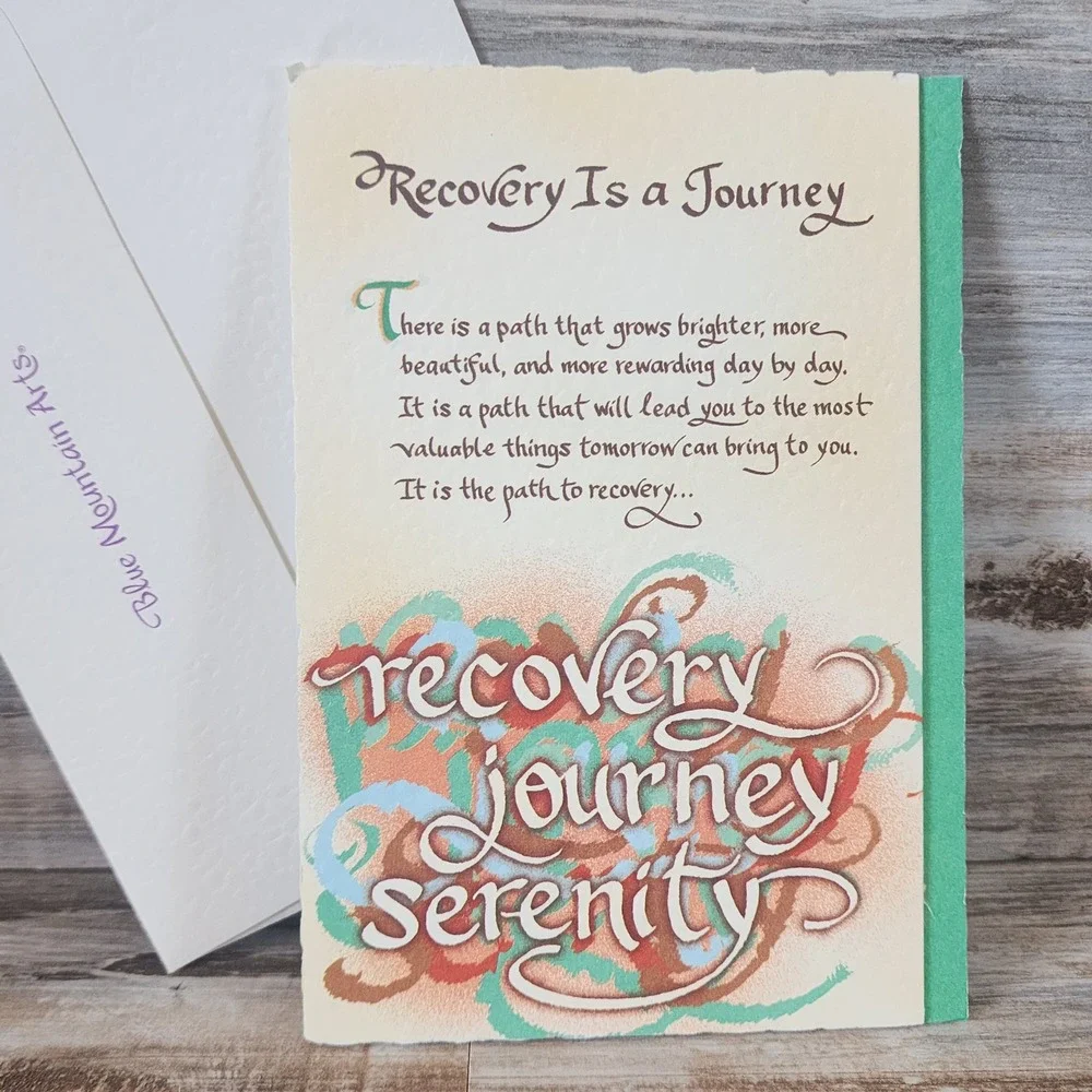 Blue Mountain Arts Recovery Is a Journey Serenity Greeting Card with Envelope